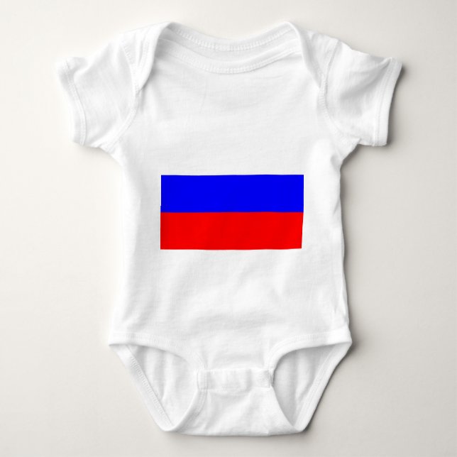 Patriotic baby bodysuit with flag Russia (Front)