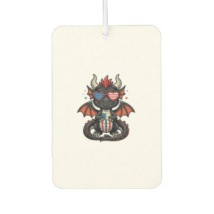 Patriotic Baby Dragon Vintage Vector Shirt Design_ Car Air Freshener