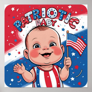 Patriotic Baby Photo Prop Poster