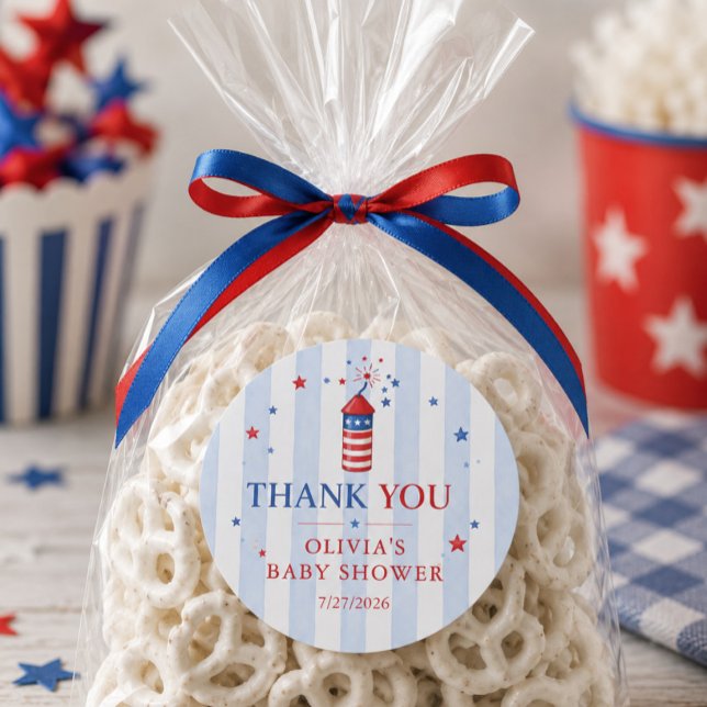 Patriotic Baby Shower Favour Sticker (Creator Uploaded)