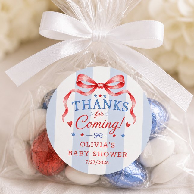 Patriotic Baby Shower Favour Sticker (Creator Uploaded)
