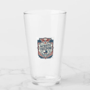 Patriotic Baby Shower Vector Graphic Tee Glass
