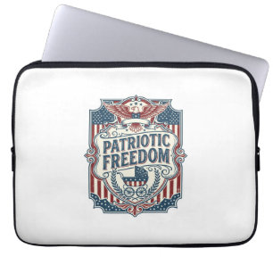Patriotic Baby Shower Vector Graphic Tee Laptop Sleeve