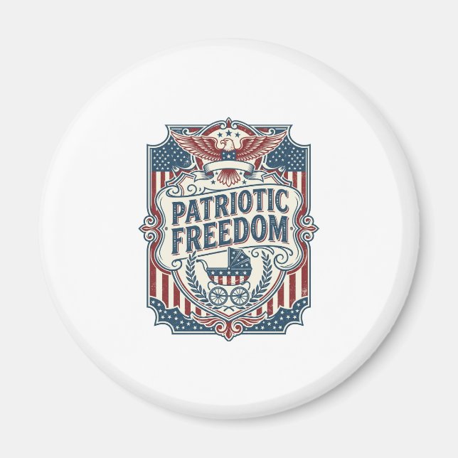 Patriotic Baby Shower Vector Graphic Tee Magnet (Front)