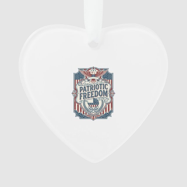 Patriotic Baby Shower Vector Graphic Tee Ornament (Front)