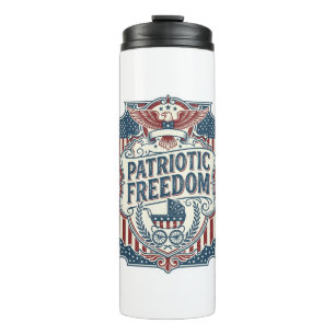 Patriotic Baby Shower Vector Graphic Tee Thermal Tumbler