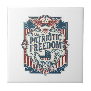 Patriotic Baby Shower Vector Graphic Tee Tile