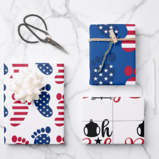 PATRIOTIC BABY WRAPPING PAPER