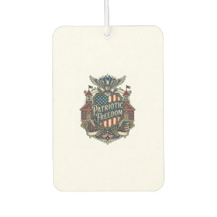 Patriotic Back to School Vector Graphic Tee Car Air Freshener
