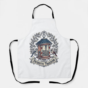 Patriotic Backyard Bird Feeder Vector Graphic Tee_ Apron