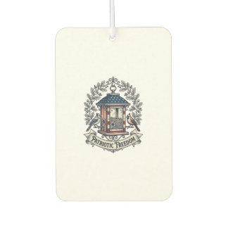 Patriotic Backyard Bird Feeder Vector Graphic Tee_ Car Air Freshener