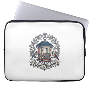 Patriotic Backyard Bird Feeder Vector Graphic Tee_ Laptop Sleeve