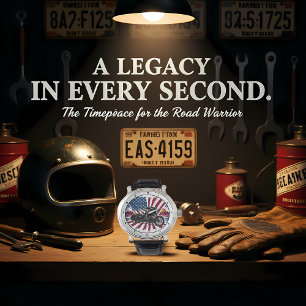 Patriotic Bagger, American Flag Watch. Watch