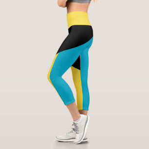 Patriotic Bahamian Flag Capri Leggings