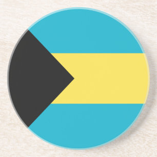 Patriotic Bahamian Flag Drink Coaster