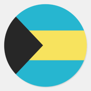 Patriotic Bahamian Flag Rectangular Sticker