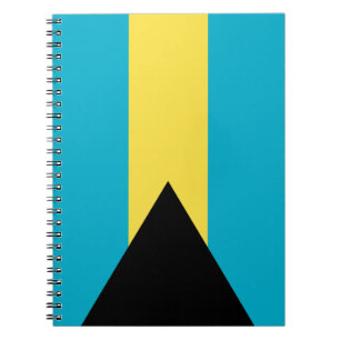 Patriotic Bahamian Flag Spiral Notebook