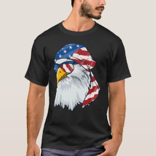 Patriotic Bald Eagle 4th Of July American Flag Us T-Shirt
