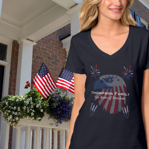 Patriotic Bald Eagle America 250th 4th of July T-Shirt