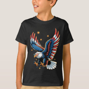 Patriotic Bald Eagle American Flag 4th Of July Eag T-Shirt