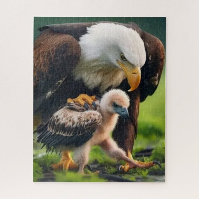 Patriotic Bald Eagle Father’s Day Wildlife Gift Jigsaw Puzzle (Vertical)