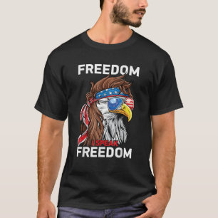Patriotic Bald Eagle Freedom USA American Flag 4th T-Shirt