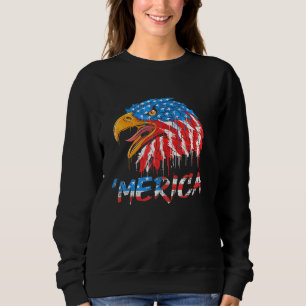 Patriotic Bald Eagle Merica 4th Of July American F Sweatshirt