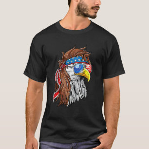 Patriotic Bald Eagle Mullet Usa American Flag 4th  T-Shirt
