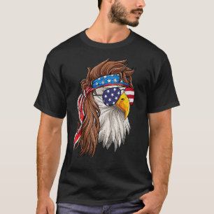 Patriotic Bald Eagle Mullet Usa American Flag 4th  T-Shirt