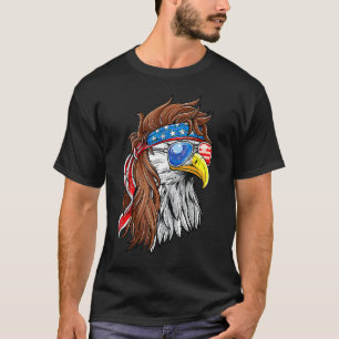 Patriotic Bald Eagle Mullet Usa American Flag 4th T-Shirt
