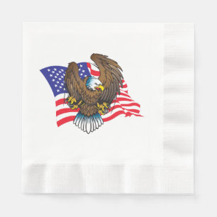 Patriotic Bald Eagle Napkin