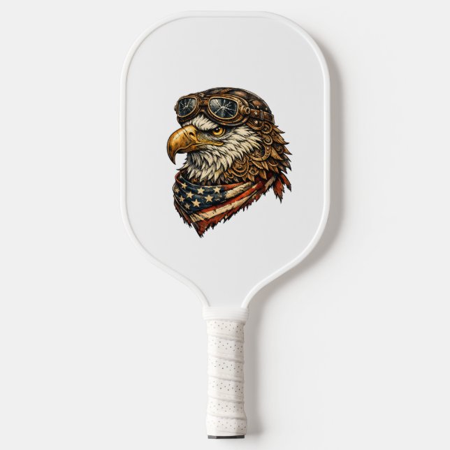 Patriotic Bald Eagle Pickleball Paddle with USA  (Front)