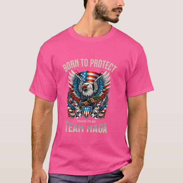 Patriotic Bald Eagle Shield American Pride - Team  T-Shirt (Front)