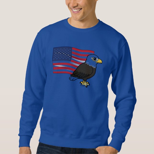 Patriotic Bald Eagle Sweatshirt (Front)