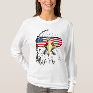 Patriotic Bald Eagle USA American Flag 4th Of July T-Shirt