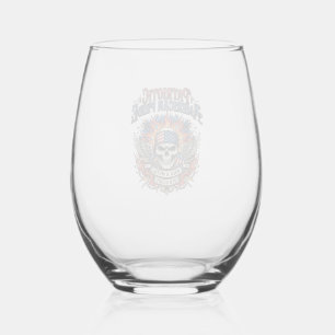 Patriotic Bandana Rocker Old Glory Music Rock Meta Stemless Wine Glass