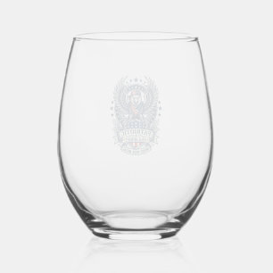 Patriotic Bandana Rocker Old Glory Music Rock Meta Stemless Wine Glass