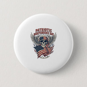 Patriotic Bandanna Rocker Old Glory Music Rock Met 6 Cm Round Badge