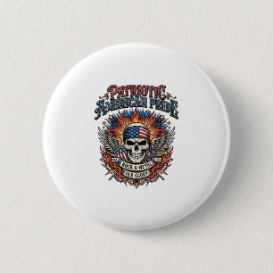 Patriotic Bandanna Rocker Old Glory Music Rock Met 6 Cm Round Badge