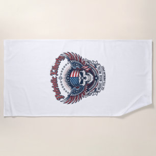 Patriotic Bandanna Rocker Old Glory Music Rock Met Beach Towel