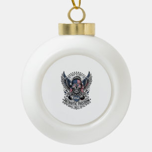 Patriotic Bandanna Rocker Old Glory Music Rock Met Ceramic Ball Christmas Ornament