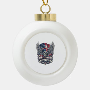 Patriotic Bandanna Rocker Old Glory Music Rock Met Ceramic Ball Christmas Ornament