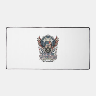 Patriotic Bandanna Rocker Old Glory Music Rock Met Desk Mat