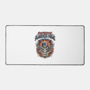Patriotic Bandanna Rocker Old Glory Music Rock Met Desk Mat