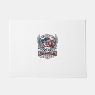 Patriotic Bandanna Rocker Old Glory Music Rock Met Doormat