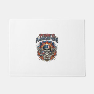 Patriotic Bandanna Rocker Old Glory Music Rock Met Doormat