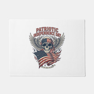 Patriotic Bandanna Rocker Old Glory Music Rock Met Doormat