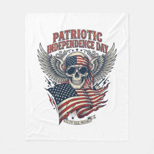 Patriotic Bandanna Rocker Old Glory Music Rock Met Fleece Blanket