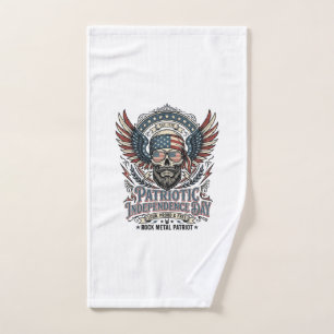 Patriotic Bandanna Rocker Old Glory Music Rock Met Hand Towel