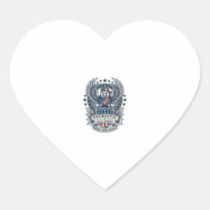 Patriotic Bandanna Rocker Old Glory Music Rock Met Heart Sticker
